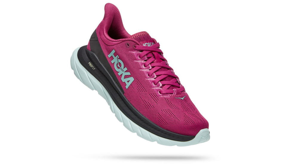 Hoka Mach 4 Road Running Shoes - Womens, Festival Fuchsia / Black, 7B, 1113529-FFBL-07B