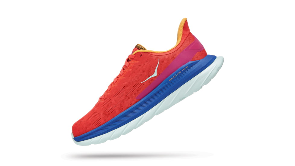 Hoka Mach 4 Road Running Shoes - Womens, Fiesta / Bluing, 7.5B, 1113529-FBLN-07.5B