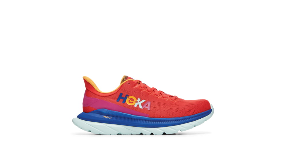 Hoka Mach 4 Road Running Shoes - Womens, Fiesta / Bluing, 7.5B, 1113529-FBLN-07.5B
