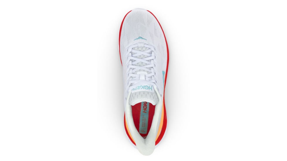 Hoka Mach 4 Shoes - Mens, White/Fiesta, 10D, 1113528-WFS-10D