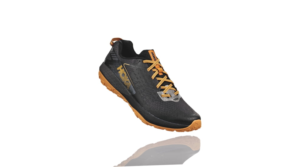 Hoka Men's Speedgoat 2 Trail Running Shoe, Black/Kumquat, 7 US, 1016795-BKMQ-7