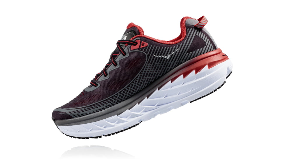Hoka Mens Bondi 5 Road Running Shoe, Black/Formula One, 7 US, 1014757-BFON-7