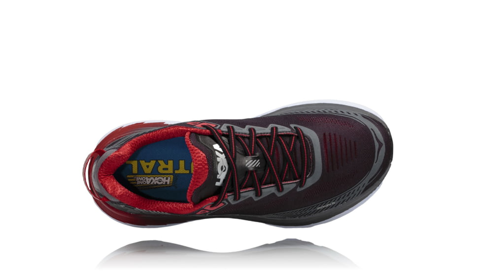 Hoka Mens Bondi 5 Road Running Shoe, Black/Formula One, 7 US, 1014757-BFON-7