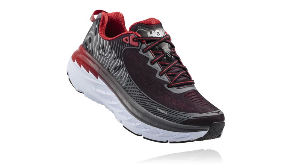 Hoka Mens Bondi 5 Road Running Shoe, Black/Formula One, 7 US, 1014757-BFON-7