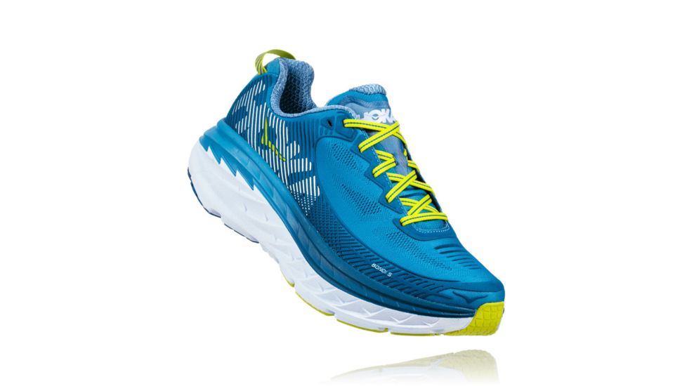 Hoka Mens Bondi 5 Road Running Shoe, Niagara/Midnight, 7 US, 1014757-NMDN-7