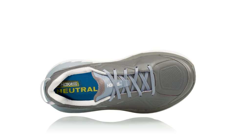 Hoka Men's Bondi Leather Casual Shoe, Charcoal, 7.5 US, 1019752-CHRC-07.5EE