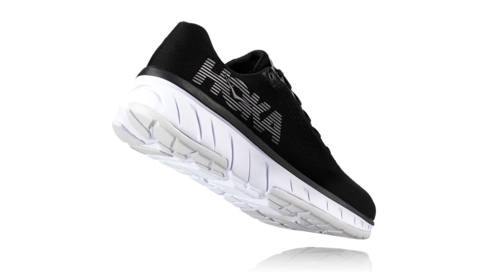 Hoka Mens Cavu Running Shoe, Black/White, 8 US, 1019281-BWHT-8