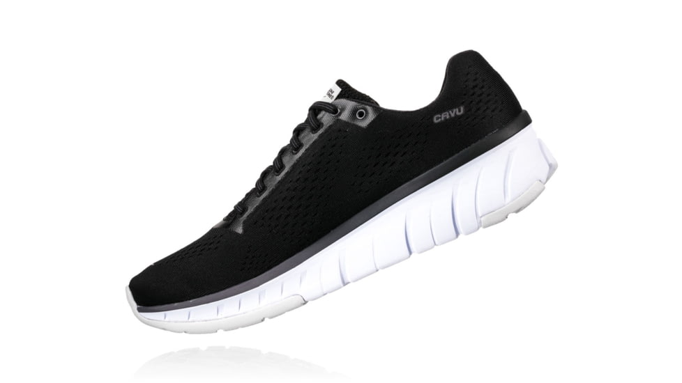 Hoka Mens Cavu Running Shoe, Black/White, 8 US, 1019281-BWHT-8