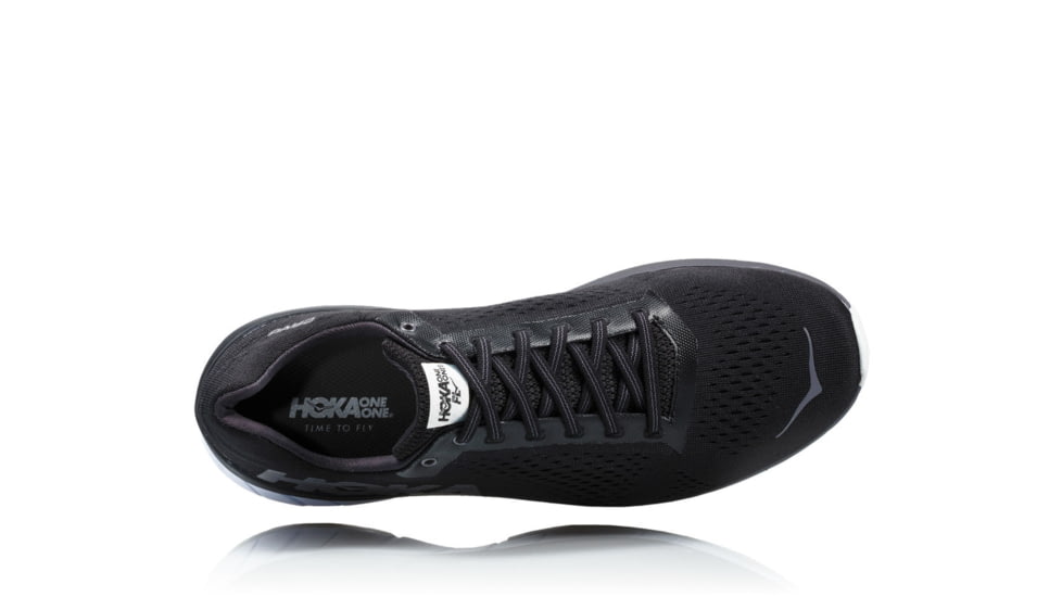 Hoka Mens Cavu Running Shoe, Black/White, 8 US, 1019281-BWHT-8