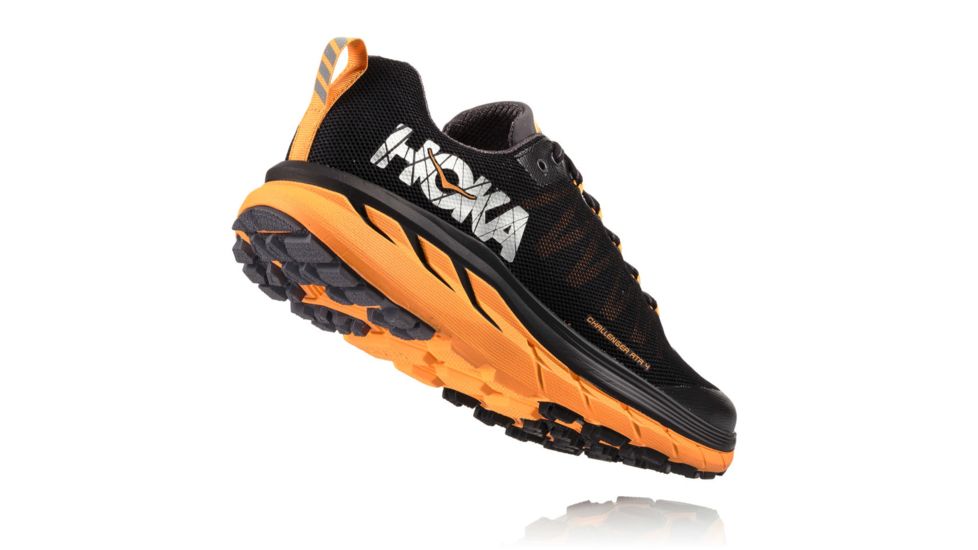 Hoka Mens Challenger ATR 4 Trailrunning Shoe, Black/Kumquat, 12 US, 1018294-BKMQ-12
