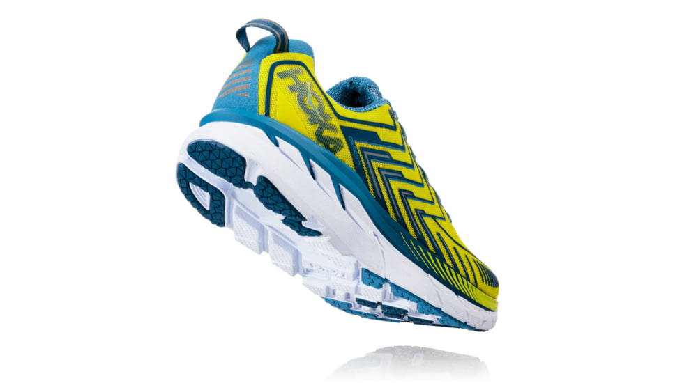 Hoka Mens Clifton 4 Road Running Shoe, Sulphur Spring/Midnight, 7 US, 1016723-SSMD-7