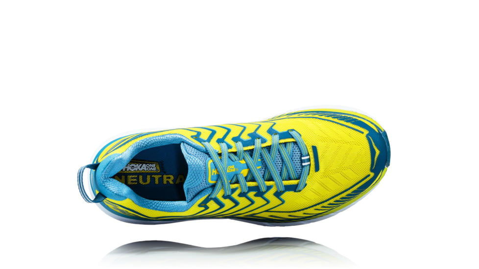 Hoka Mens Clifton 4 Road Running Shoe, Sulphur Spring/Midnight, 7 US, 1016723-SSMD-7