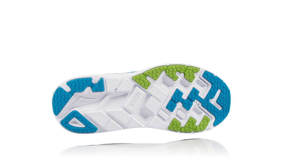 Hoka Mens Clifton 4 Road Running Shoe, True Blue/Jasmine Green, 7 US, 1016723-TBJGR-7