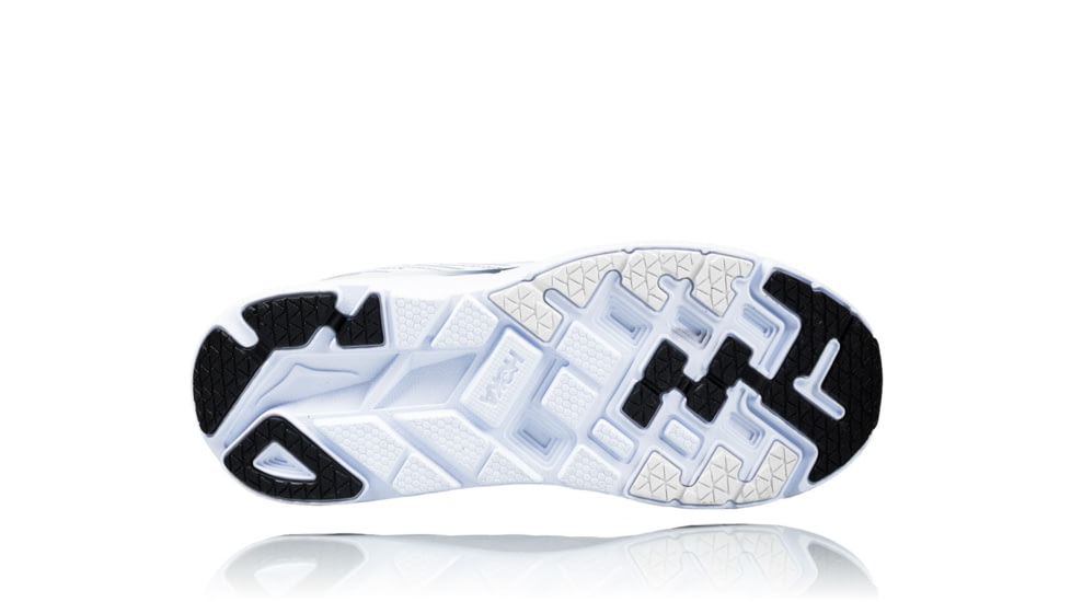 Hoka Mens Clifton 4 Road Running Shoe, White/Black, 14 US, 1016723-WBLC-14