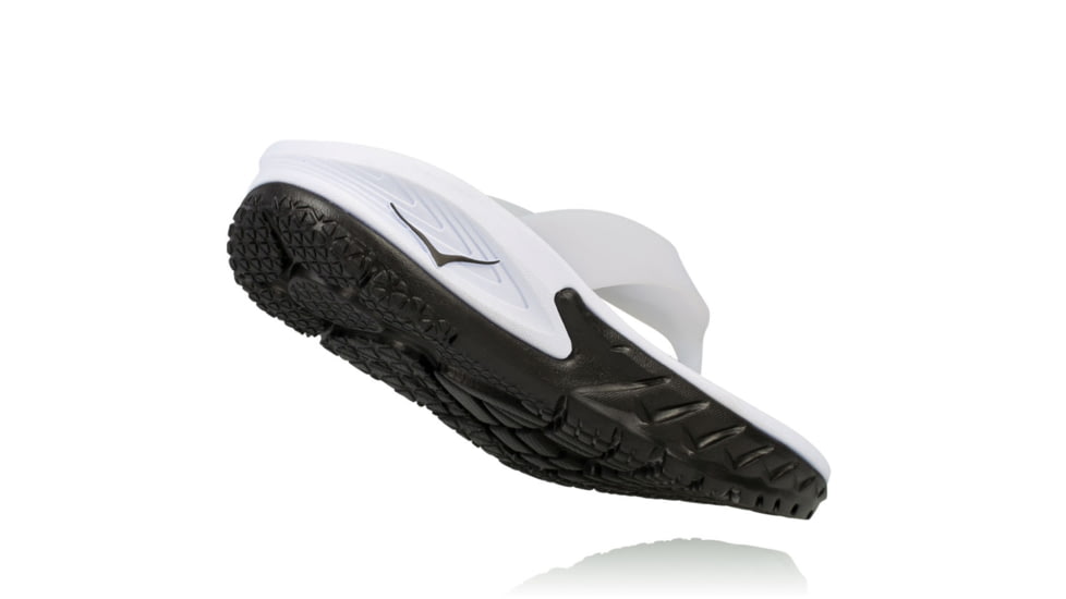 Hoka Mens Ora Recovery Flip Sandal, Black/White, 7 US, 1018352-BWHT-7