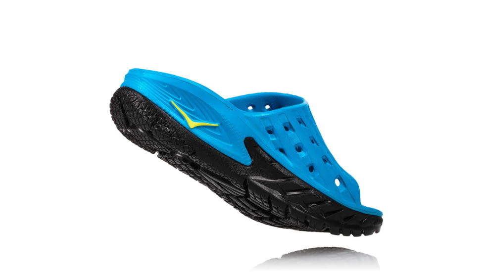 Hoka Mens Ora Recovery Slide Sandal, Black/Process Blue, 7 US, 1014864-BPSB-7