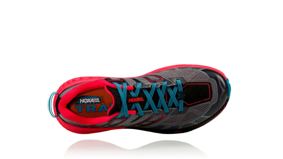 Hoka Mens Speedgoat 2 Trail Running Shoe, Black/True Red, 7 US, 1016795-BTRRD-7