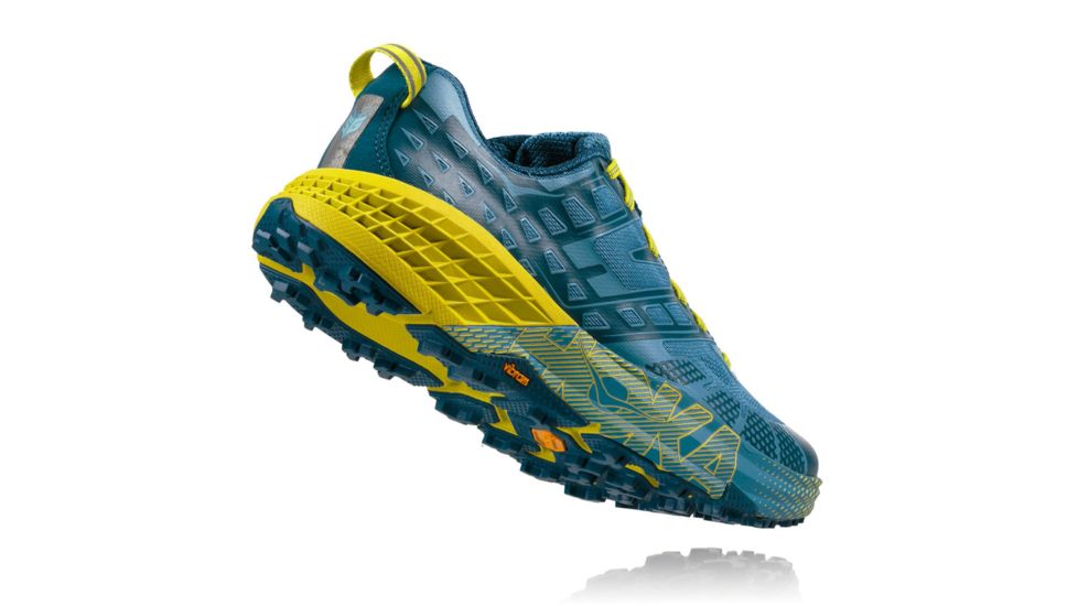 Hoka Mens Speedgoat 2 Trail Running Shoe, Midnight/Niagara, 14 US, 1016795-MTNG-14