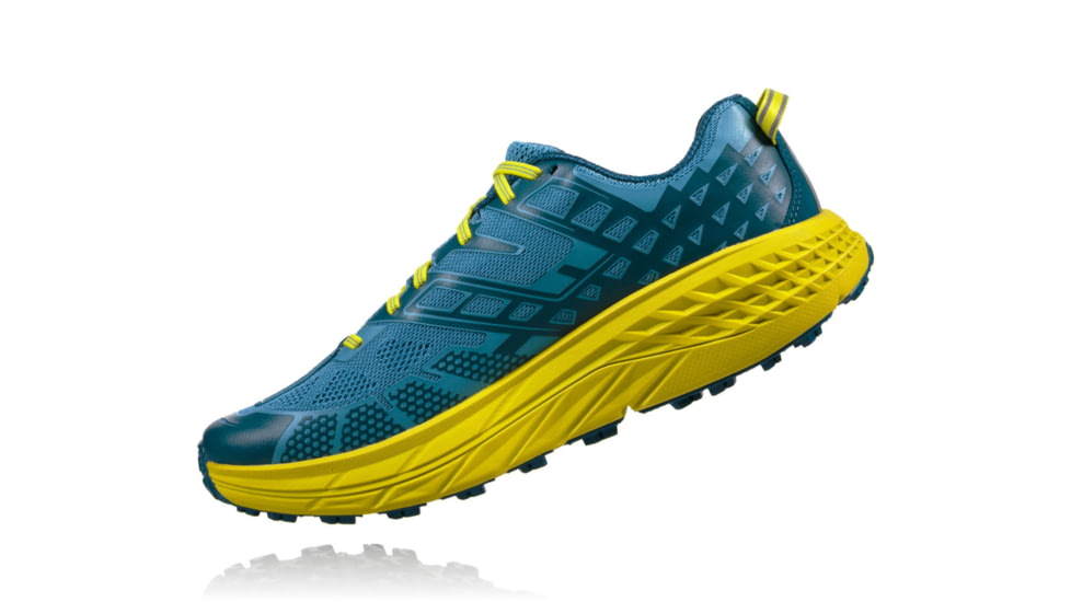 Hoka Mens Speedgoat 2 Trail Running Shoe, Midnight/Niagara, 14 US, 1016795-MTNG-14