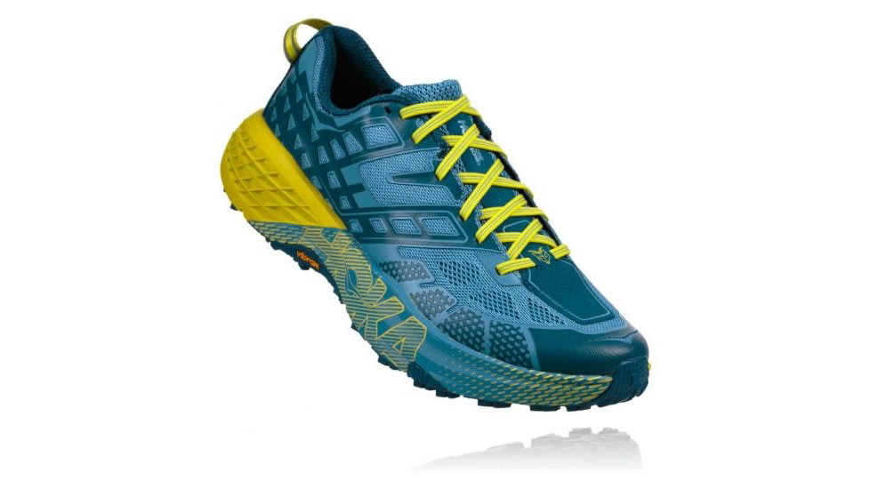 Hoka Mens Speedgoat 2 Trail Running Shoe, Midnight/Niagara, 14 US, 1016795-MTNG-14