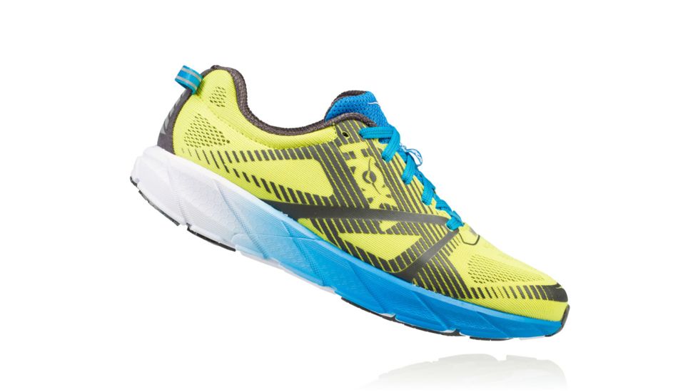 Hoka Mens Tracer 2 Road Running Shoe, Citrus/Cyan, 7 US, 1016786-CCYN-7