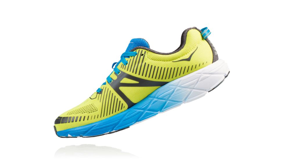 Hoka Mens Tracer 2 Road Running Shoe, Citrus/Cyan, 7 US, 1016786-CCYN-7
