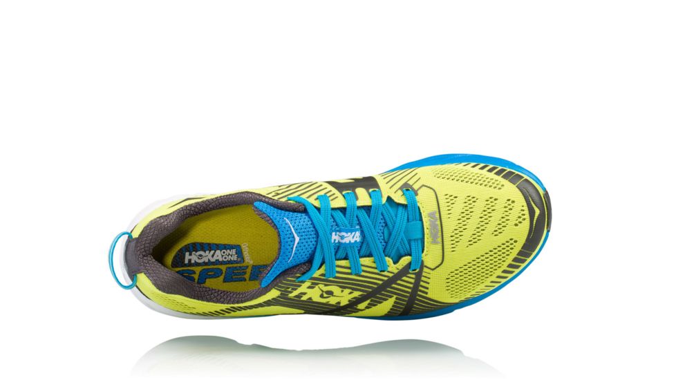 Hoka Mens Tracer 2 Road Running Shoe, Citrus/Cyan, 7 US, 1016786-CCYN-7