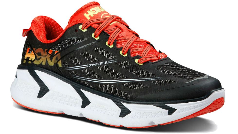 Hoka Odyssey 2 Road Running Shoe - Women's-Anthracite/Poppy Red-Medium-7.5