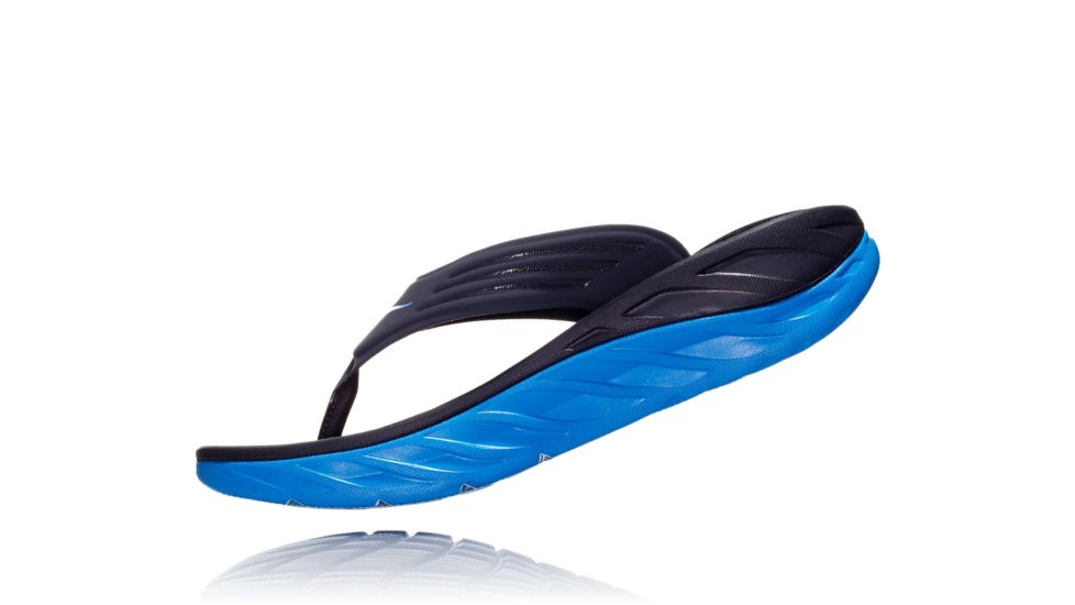 Hoka Ora Recovery Flip Casual Sandals - Mens, Ebony/Dresden Blue, Medium, 7, 1099675-EDNB-7