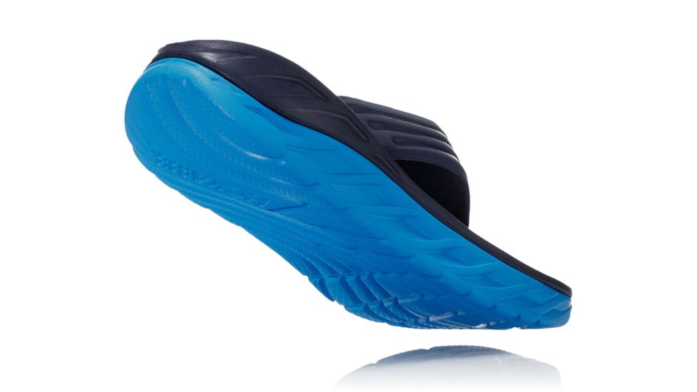 Hoka Ora Recovery Flip Casual Sandals - Mens, Ebony/Dresden Blue, Medium, 7, 1099675-EDNB-7