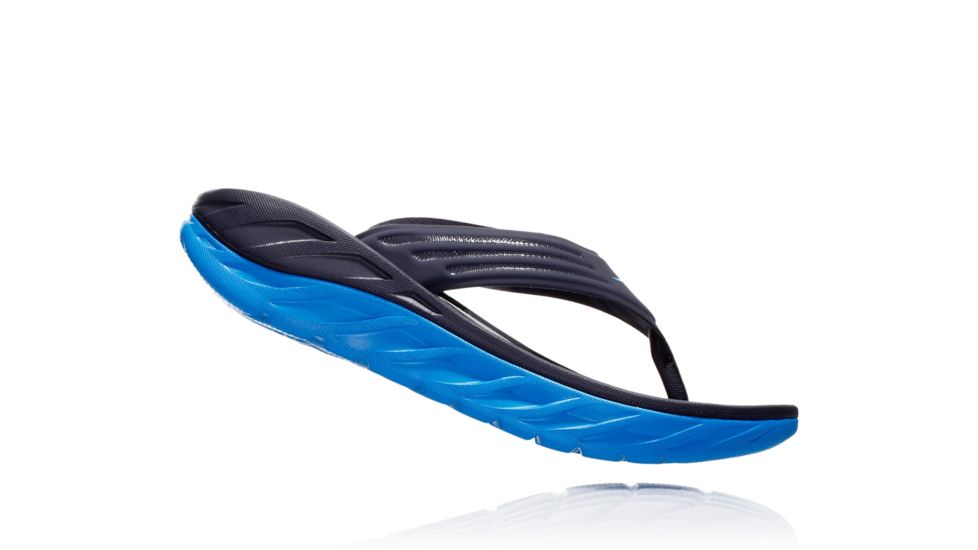 Hoka Ora Recovery Flip Casual Sandals - Mens, Ebony/Dresden Blue, Medium, 7, 1099675-EDNB-7