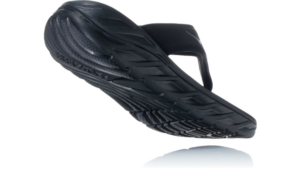 Hoka Ora Recovery Flip Casual Sandals - Womens, Black/Dark Gull Gray, Medium, 5, 1099676-BDGGR-5
