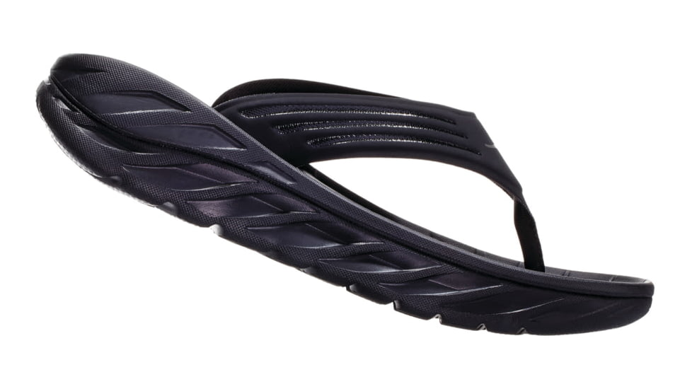 Hoka Ora Recovery Flip Shoes - Mens, Black/Dark Gull Gray, 7, 1099675-BDGGR-07