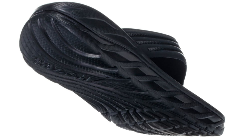Hoka Ora Recovery Flip Shoes - Mens, Black/Dark Gull Gray, 7, 1099675-BDGGR-07