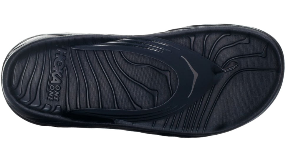 Hoka Ora Recovery Flip Shoes - Mens, Black/Dark Gull Gray, 7, 1099675-BDGGR-07