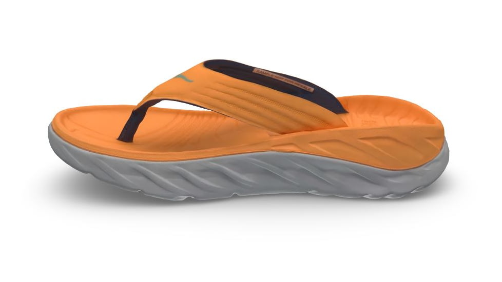 Hoka Ora Recovery Flip Shoes - Mens, Blazing Orange/Lunar Rock, 11, 1099675-BOLR-11