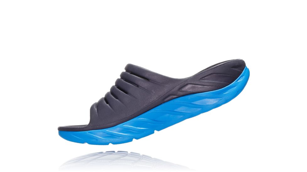 Hoka Ora Recovery Slide 2 Casual Sandals - Mens, Ebony/Dresden Blue, Medium, 7, 1099673-EDNB-7