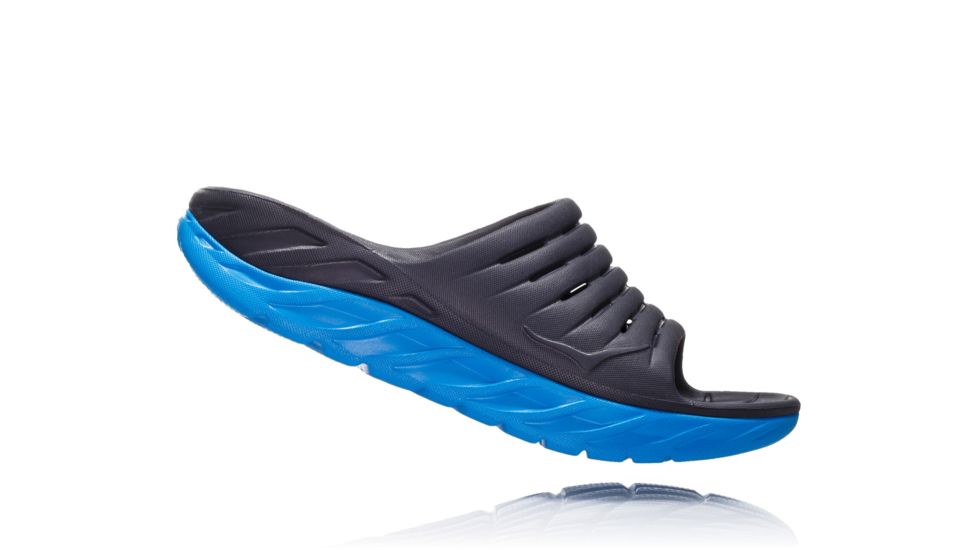 Hoka Ora Recovery Slide 2 Casual Sandals - Mens, Ebony/Dresden Blue, Medium, 7, 1099673-EDNB-7