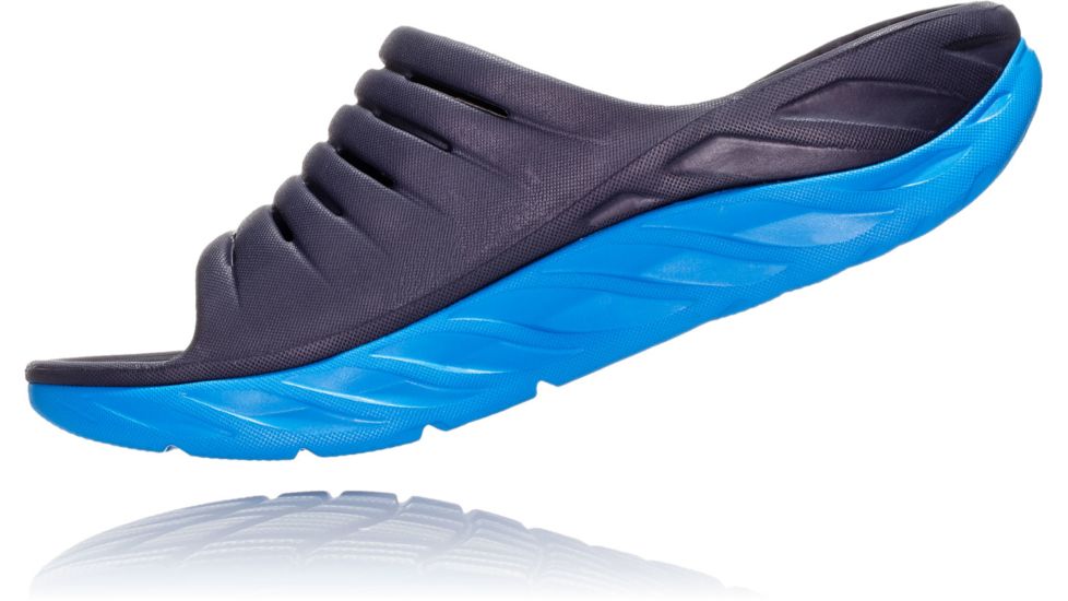 Hoka Ora Recovery Slide 2 Casual Sandals - Womens, Ebony/Dresden Blue, Medium, 6, 1099674-EDNB-6