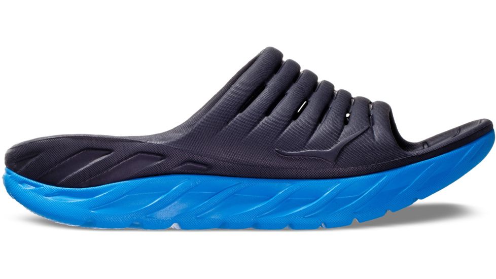 Hoka Ora Recovery Slide 2 Casual Sandals - Womens, Ebony/Dresden Blue, Medium, 6, 1099674-EDNB-6