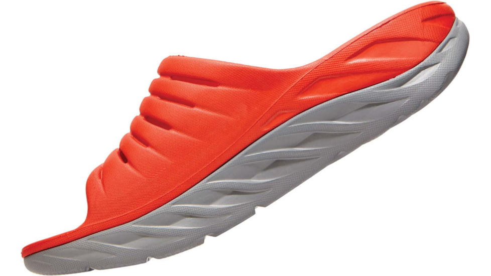 Hoka Ora Recovery Slide Sandals - Mens, Mandarin Red/Wild Dove, 9, 1099673-MRWDV-9