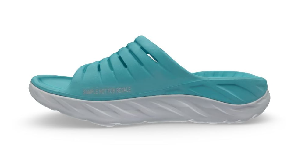 Hoka Ora Recovery Slide Shoes - Mens, Aquarelle/Blazing Orange, 11, 1099673-ABOR-11