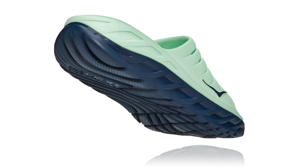 Hoka Ora Recovery Slide Shoes - Mens, Green Ash/Outer Space, 12, 1099673-GAOS-12