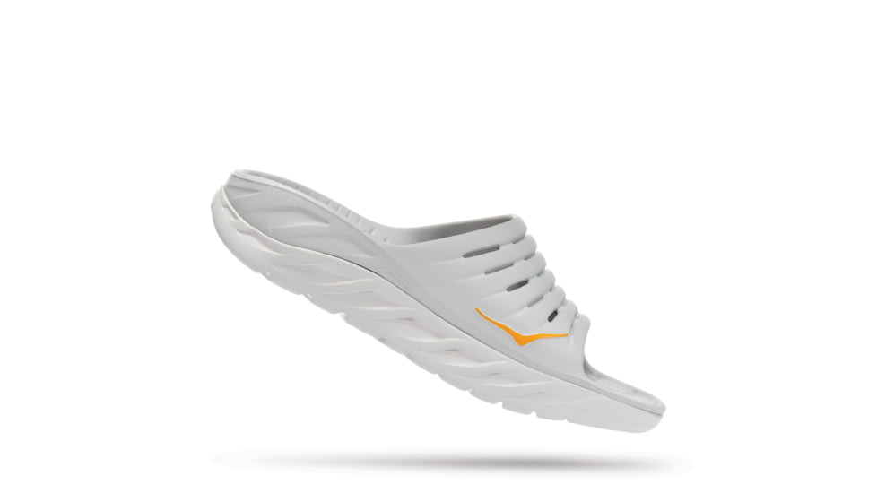 Hoka Ora Recovery Slide Shoes - Mens, Lunar Rock / Radiant Yellow, 9, 1099673-LRRY-09