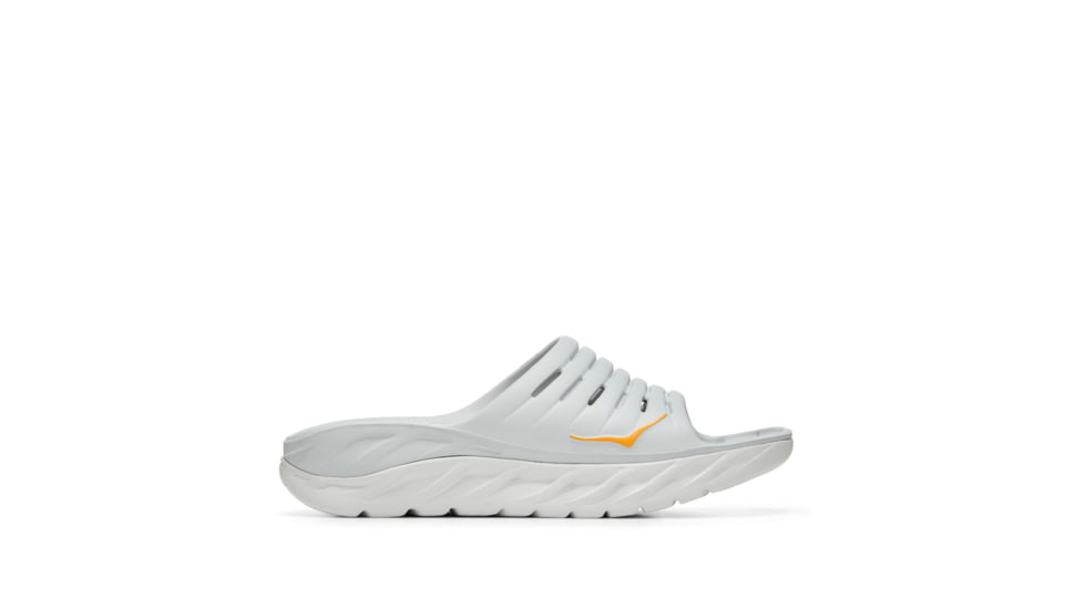 Hoka Ora Recovery Slide Shoes - Mens, Lunar Rock / Radiant Yellow, 9, 1099673-LRRY-09