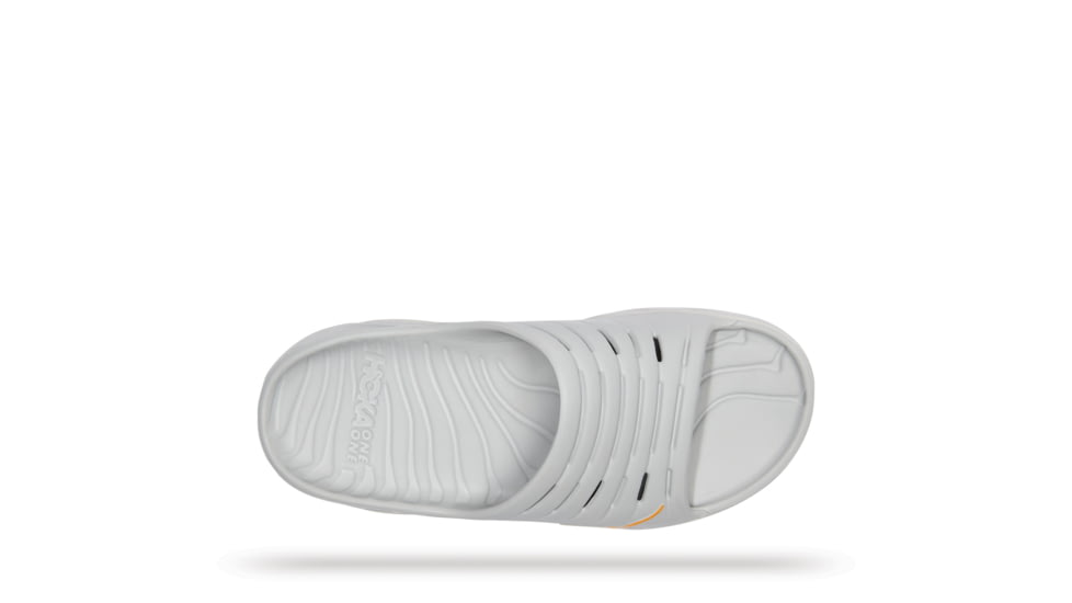 Hoka Ora Recovery Slide Shoes - Mens, Lunar Rock / Radiant Yellow, 9, 1099673-LRRY-09