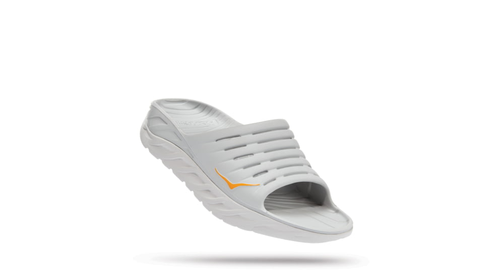 Hoka Ora Recovery Slide Shoes - Men's, Lunar Rock / Radiant Yellow, 13, 1099673-LRRY-13