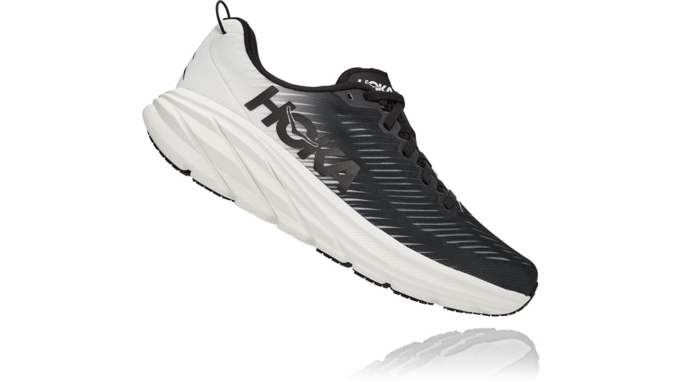 Hoka Rincon 3 Road Running Shoes - Mens, Black / White, 12D, 1119395-BWHT-12D