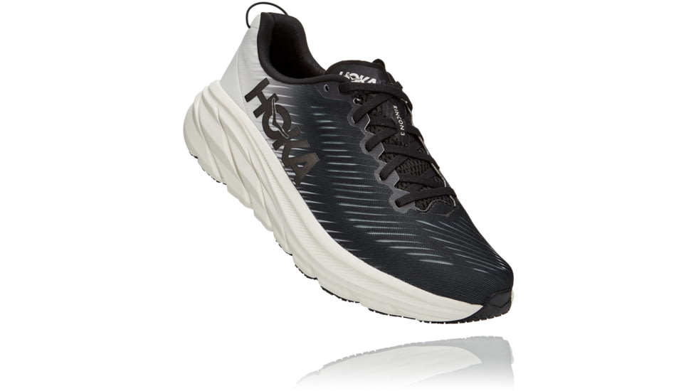 Hoka Rincon 3 Road Running Shoes - Mens, Black / White, 12D, 1119395-BWHT-12D