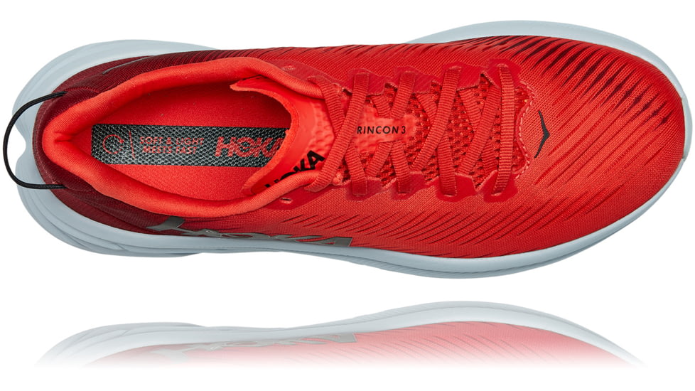 Hoka Rincon 3 Road Running Shoes - Mens, Rhubarb/Fiesta, 10, D, 1119395-RFST-10D